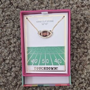 True To Form Gold Football Necklace